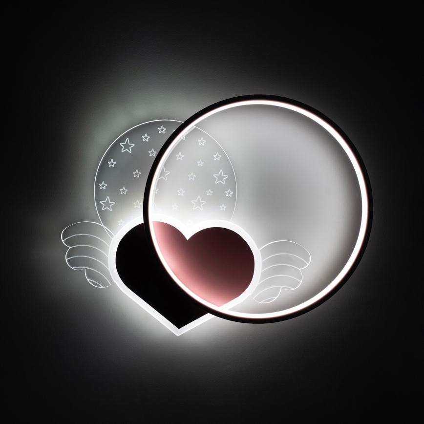 Brilagi - Lámpara de techo infantil LED LOVE LED/48W/230V 3000/4500/6000K rosa