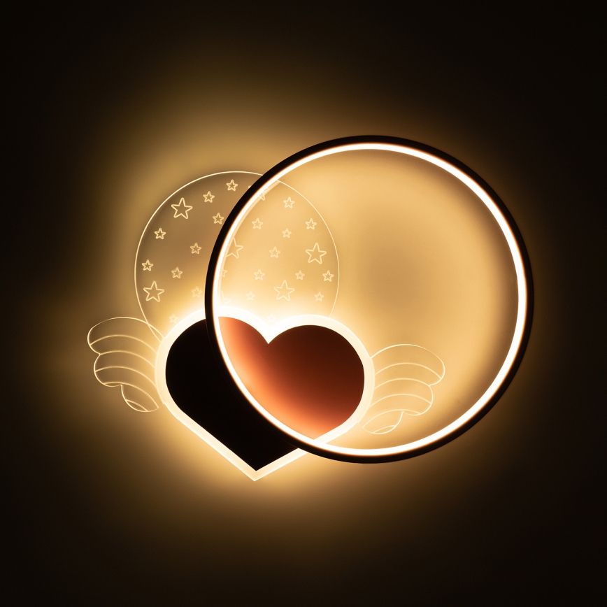 Brilagi - Lámpara de techo infantil LED LOVE LED/48W/230V 3000/4500/6000K rosa