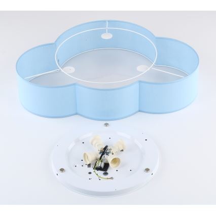 Brilagi - Lámpara de techo infantil NIMBUS 4xE27/15W/230V 46x63 cm azul
