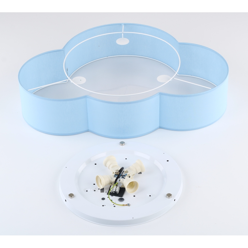 Brilagi - Lámpara de techo infantil NIMBUS 4xE27/15W/230V 46x63 cm azul