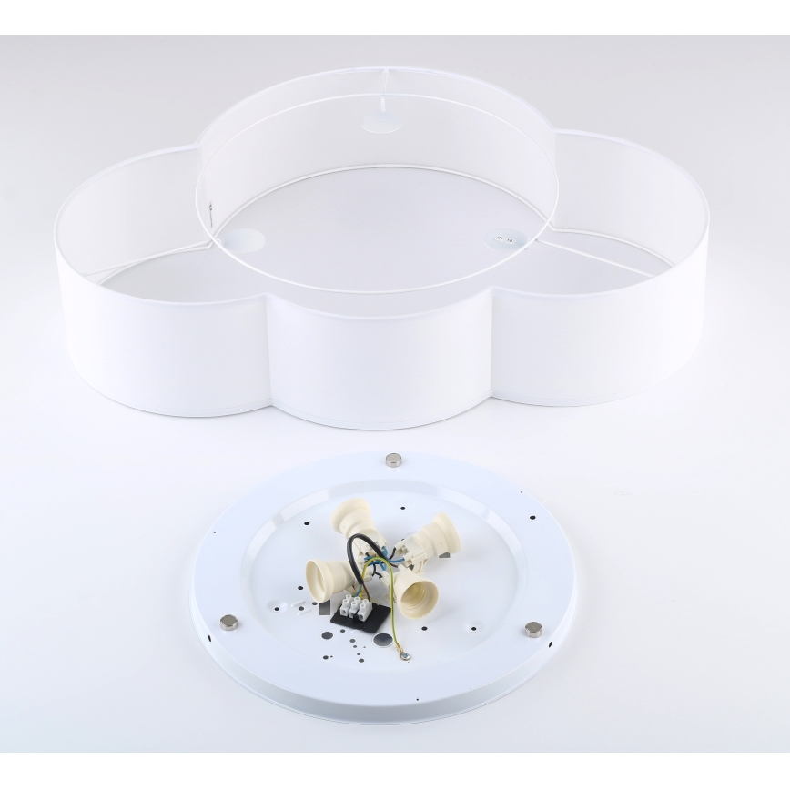 Brilagi - Lámpara de techo infantil NIMBUS 4xE27/15W/230V 46x63 cm blanca