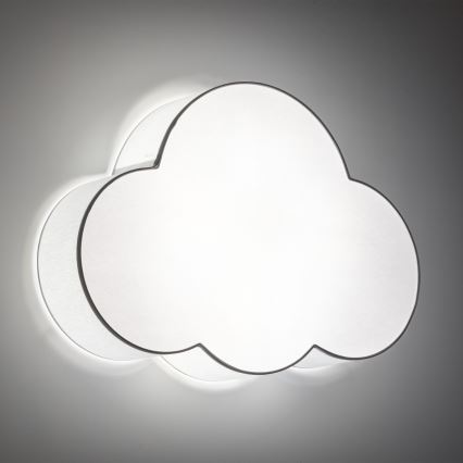 Brilagi - Lámpara de techo infantil NIMBUS 4xE27/15W/230V 46x63 cm gris