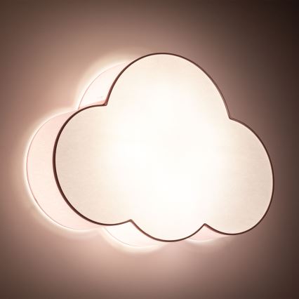 Brilagi - Lámpara de techo infantil NIMBUS 4xE27/15W/230V 46x63 cm rosa