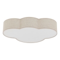 Brilagi - Lámpara de techo infantil NIMBUS LINEN 4xE27/15W/230V 46x63 cm beige