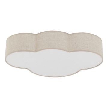 Brilagi - Lámpara de techo infantil NIMBUS LINEN 4xE27/15W/230V 46x63 cm beige