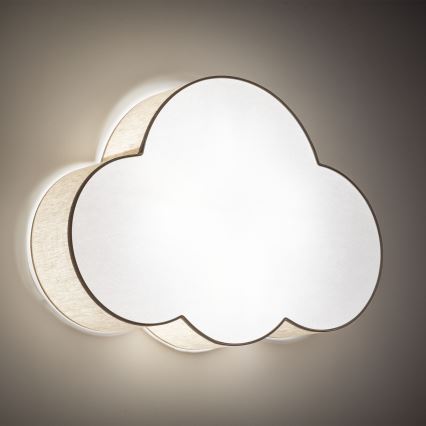 Brilagi - Lámpara de techo infantil NIMBUS LINEN 4xE27/15W/230V 46x63 cm beige