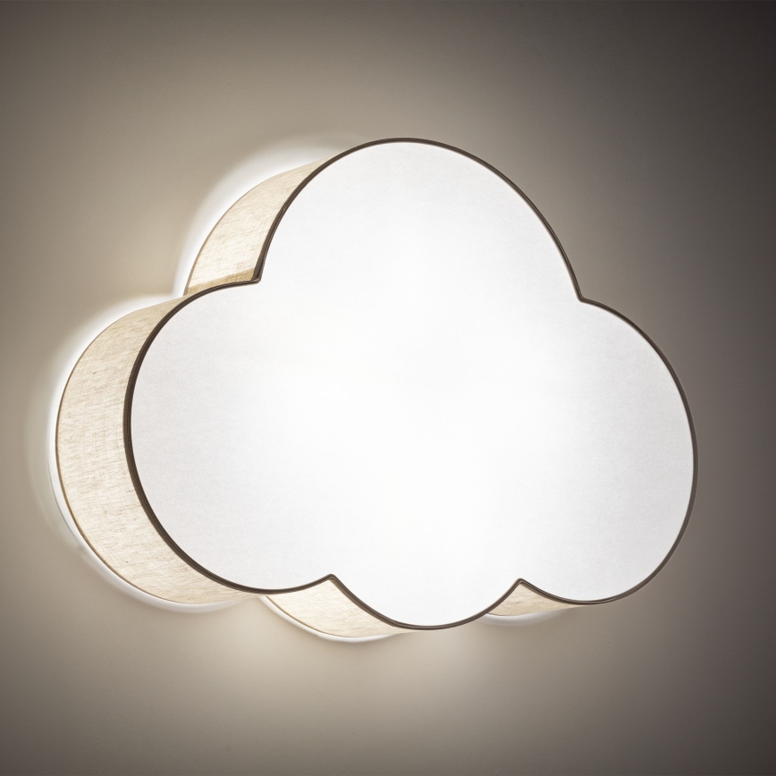 Brilagi - Lámpara de techo infantil NIMBUS LINEN 4xE27/15W/230V 46x63 cm beige