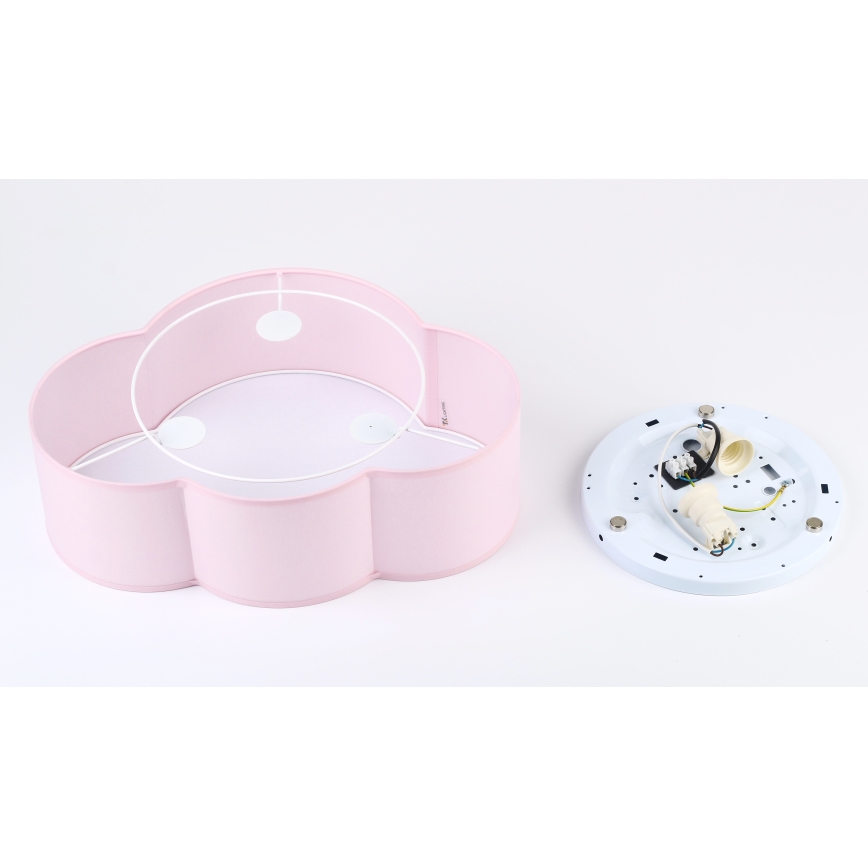Brilagi - Lámpara de techo infantil NIMBUS MINI 2xE27/15W/230V 31x43 cm rosa