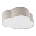 Brilagi - Lámpara de techo infantil NIMBUS MINI LINEN 2xE27/15W/230V 31x43 cm beige