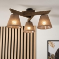 Brilagi - Lámpara de techo LED ANTHONY de superficie 3xE14/40W/230V roble nogal/marrón