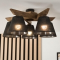 Brilagi - Lámpara de techo LED ANTHONY de superficie 5xE14/40W/230V roble nogal/negro