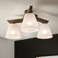 Brilagi - Lámpara de techo LED ANTHONY empotrada 3xE14/40W/230V roble nogal/blanco
