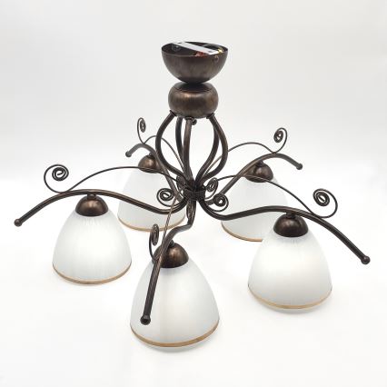 Brilagi - Lámpara de techo LED ANTICO 5xE27/60W/230V pátina de bronce