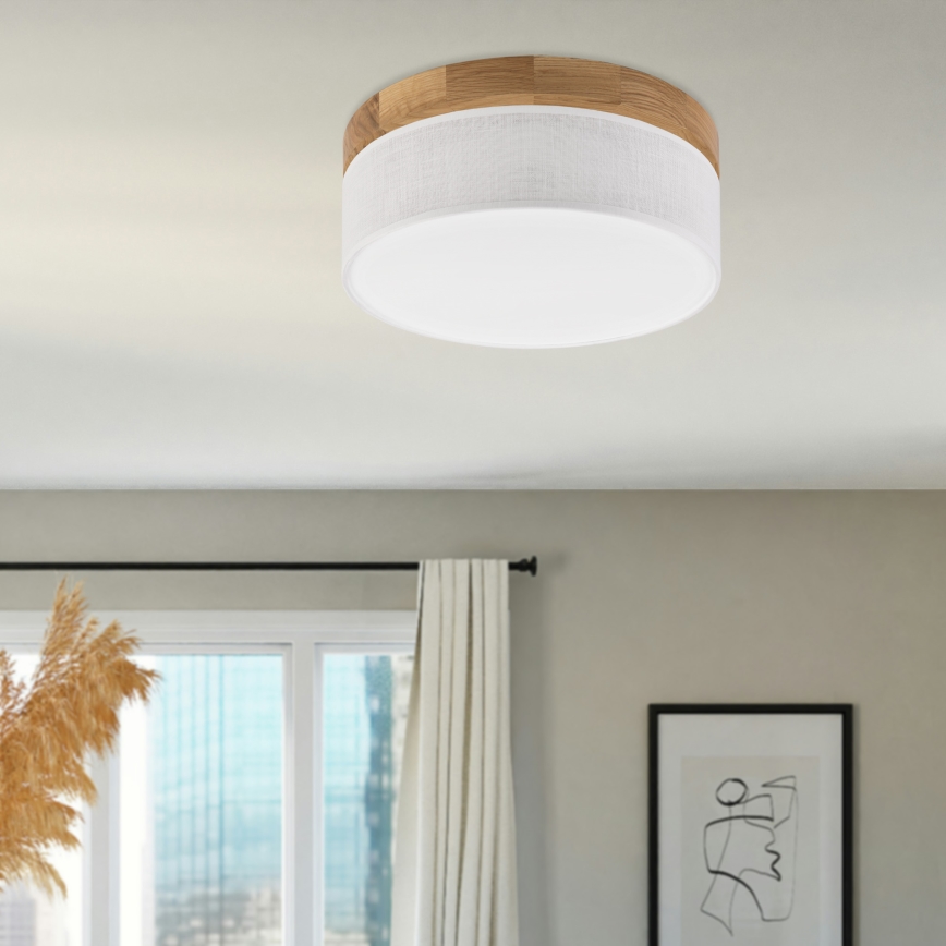 Brilagi - Lámpara de techo LED BELLADONNA LED/20W/230V Ø 30 cm blanca / roble