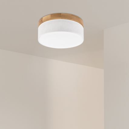 Brilagi - Lámpara de techo LED BELLADONNA LED/20W/230V Ø 30 cm blanca / roble