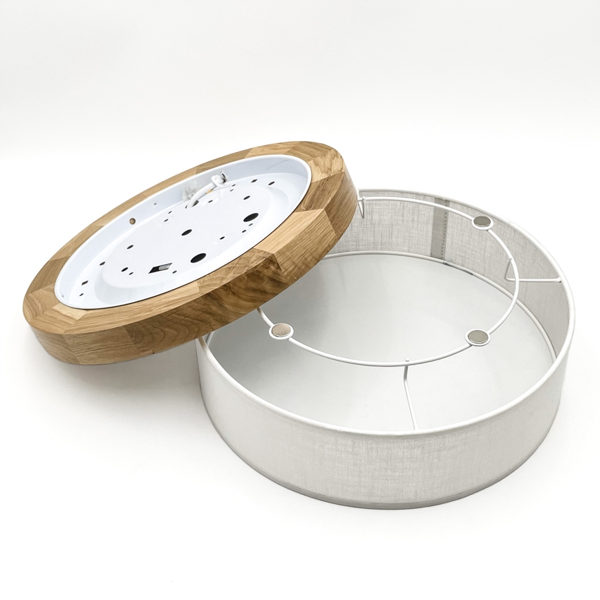 Brilagi - Lámpara de techo LED BELLADONNA LED/20W/230V Ø 30 cm blanca / roble