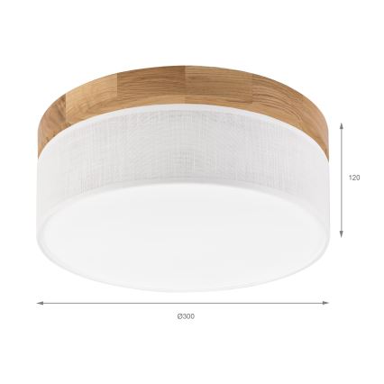 Brilagi - Lámpara de techo LED BELLADONNA LED/20W/230V Ø 30 cm blanca / roble