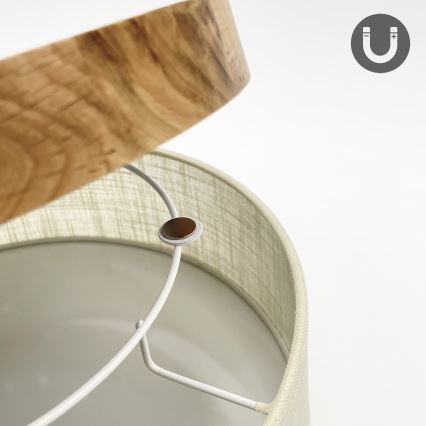 Brilagi - Lámpara de techo LED BELLADONNA LED/20W/230V Ø 30 cm crema/roble