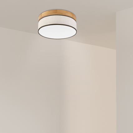 Brilagi - Lámpara de techo LED BELLADONNA LED/20W/230V Ø 30 cm crema/roble