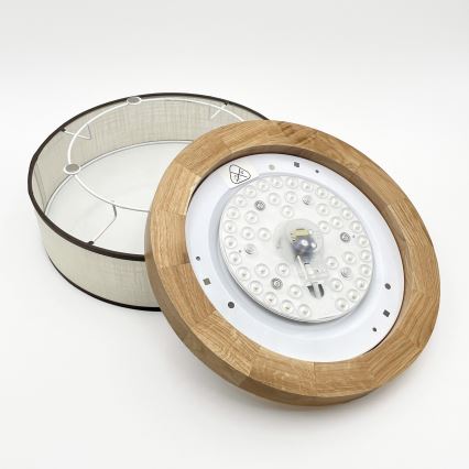 Brilagi - Lámpara de techo LED BELLADONNA LED/20W/230V Ø 30 cm crema/roble