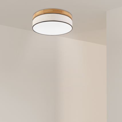 Brilagi - Lámpara de techo LED BELLADONNA LED/36W/230V diámetro 40 cm crema/roble