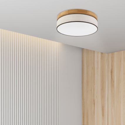 Brilagi - Lámpara de techo LED BELLADONNA LED/36W/230V diámetro 40 cm crema/roble