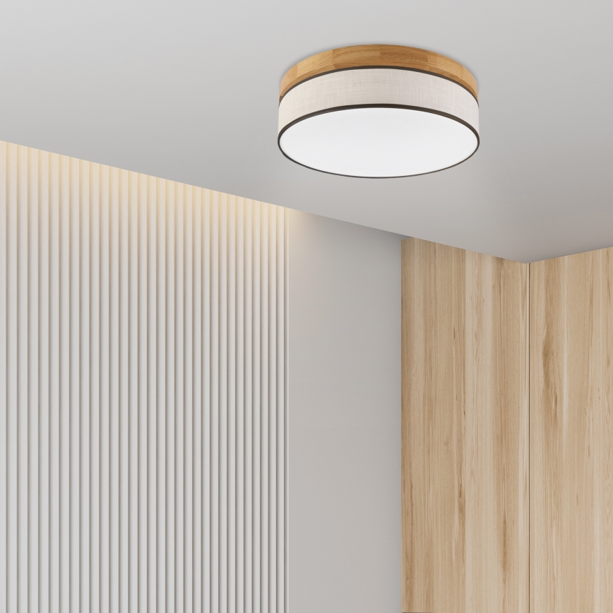 Brilagi - Lámpara de techo LED BELLADONNA LED/36W/230V diámetro 40 cm crema/roble