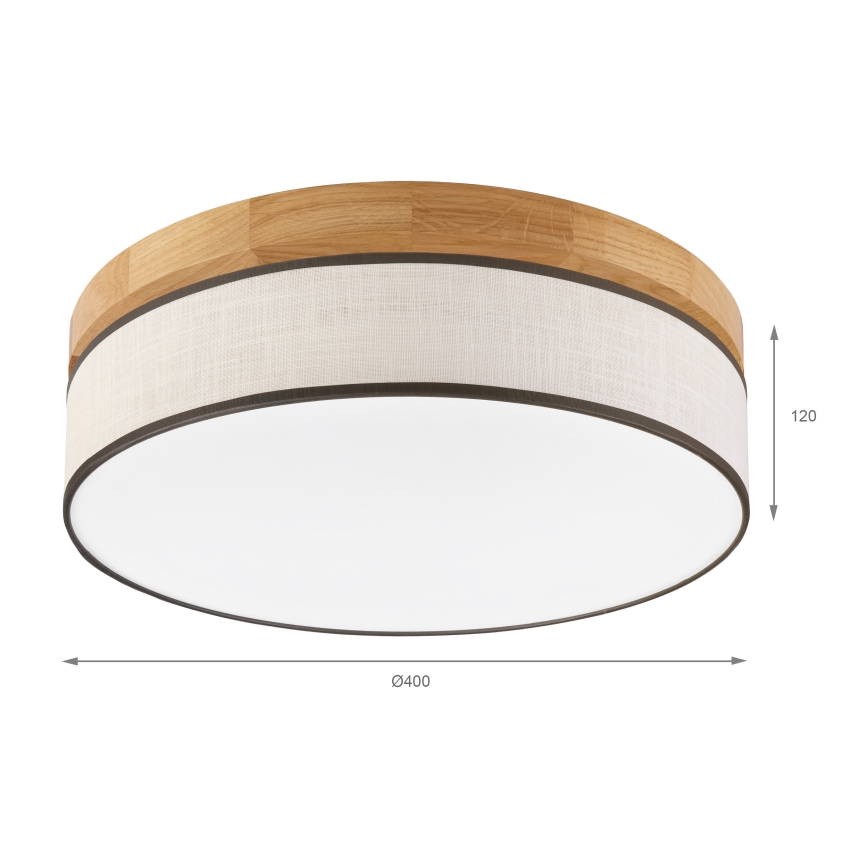 Brilagi - Lámpara de techo LED BELLADONNA LED/36W/230V diámetro 40 cm crema/roble
