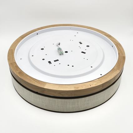 Brilagi - Lámpara de techo LED BELLADONNA LED/36W/230V diámetro 50 cm crema/roble