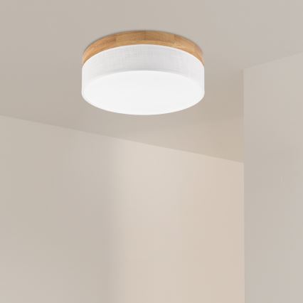Brilagi - Lámpara de techo LED BELLADONNA LED/36W/230V Ø 40 cm blanca / roble