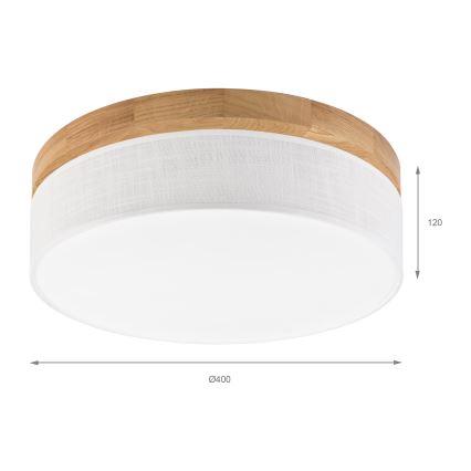 Brilagi - Lámpara de techo LED BELLADONNA LED/36W/230V Ø 40 cm blanca / roble