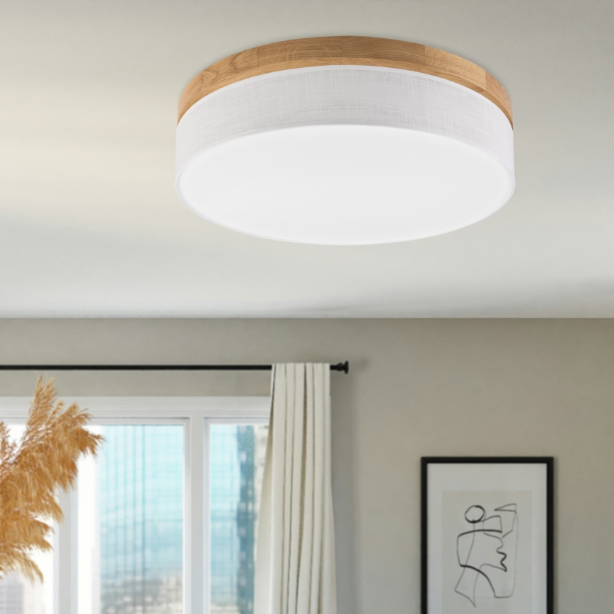 Brilagi - Lámpara de techo LED BELLADONNA LED/36W/230V Ø 50 cm blanca/madera