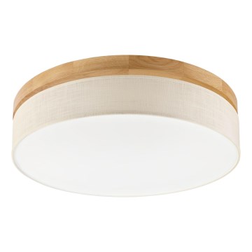 Brilagi - Lámpara de techo LED BELLADONNA LED/36W/230V Ø 50 cm crema/roble