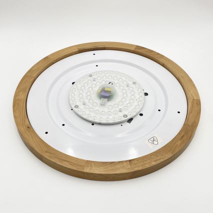 Brilagi - Lámpara de techo LED BELLADONNA LED/36W/230V Ø 50 cm crema/roble