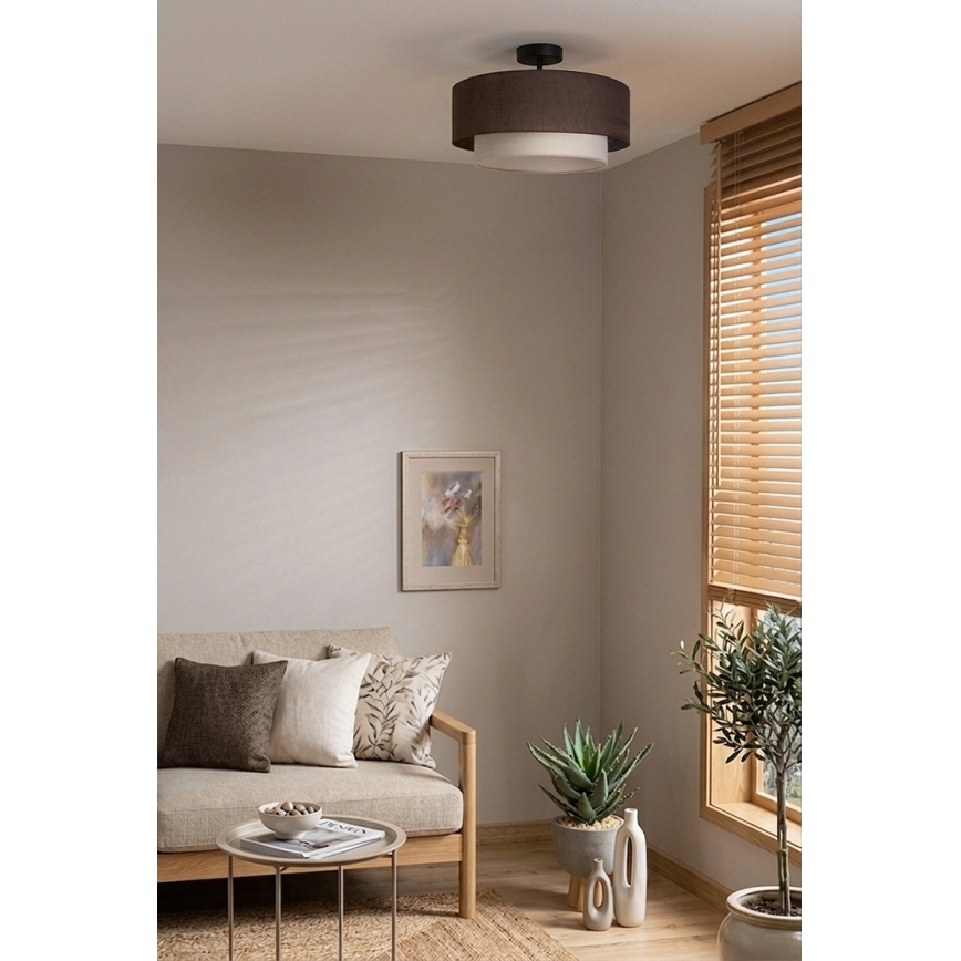 Brilagi - Lámpara de techo LED BOHO ECO de montaje en superficie 1xE27/10W/230V Ø 40 cm marrón/crema
