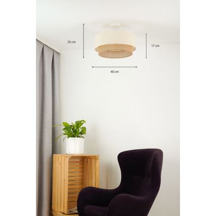 Brilagi - Lámpara de techo LED BOHO STYLE 1xE27/15W/230V diá. 40 cm
