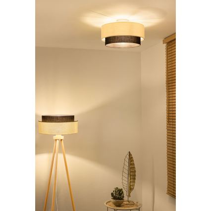 Brilagi - Lámpara de techo LED BOHO STYLE 1xE27/15W/230V Ø 40 cm crema/marrón