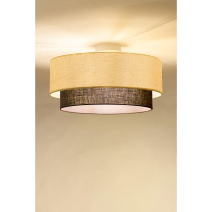 Brilagi - Lámpara de techo LED BOHO STYLE 1xE27/15W/230V Ø 40 cm crema/marrón