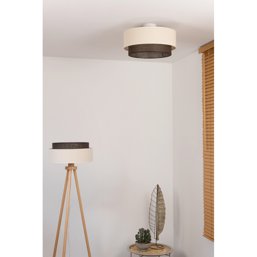 Brilagi - Lámpara de techo LED BOHO STYLE 1xE27/15W/230V Ø 40 cm crema/marrón
