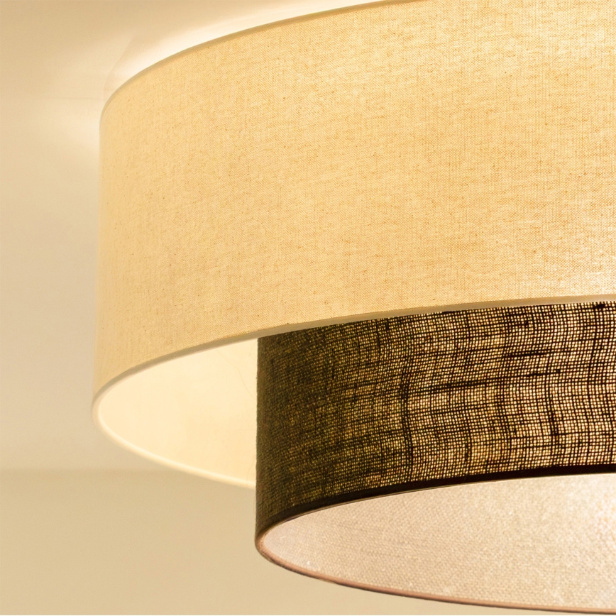 Brilagi - Lámpara de techo LED BOHO STYLE 3x E27/15W/230V Ø 80 cm crema/marrón