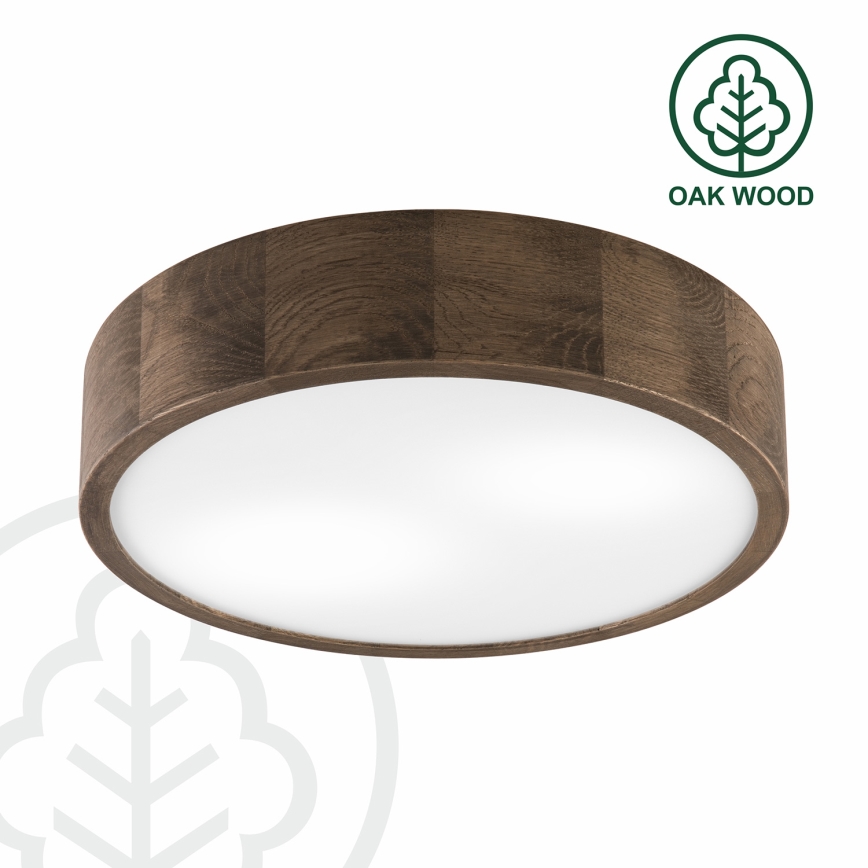 Brilagi - Lámpara de techo LED CARVALHO 2xE27/60W/230V roble nogal Ø 37 cm