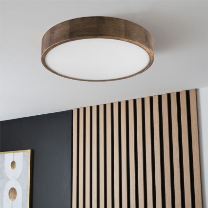 Brilagi - Lámpara de techo LED CARVALHO 3xE27/60W/230V roble nogal Ø 47 cm