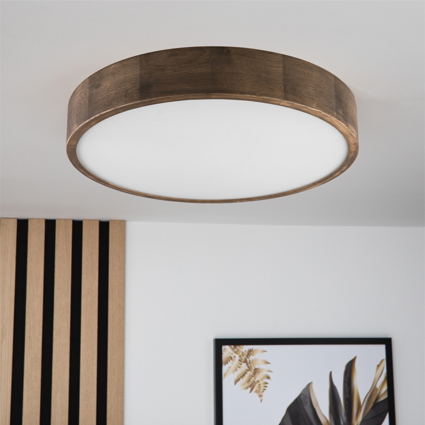 Brilagi - Lámpara de techo LED CARVALHO 3xE27/60W/230V roble nogal Ø 47 cm