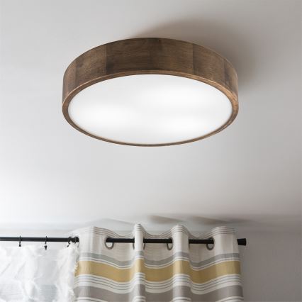 Brilagi - Lámpara de techo LED CARVALHO 3xE27/60W/230V roble nogal Ø 47 cm