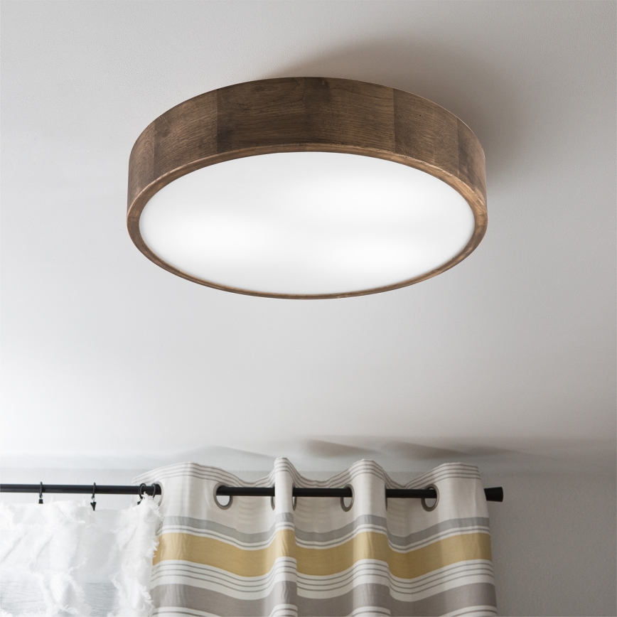 Brilagi - Lámpara de techo LED CARVALHO 3xE27/60W/230V roble nogal Ø 47 cm