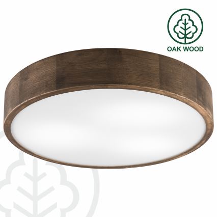 Brilagi - Lámpara de techo LED CARVALHO 3xE27/60W/230V roble nogal Ø 47 cm