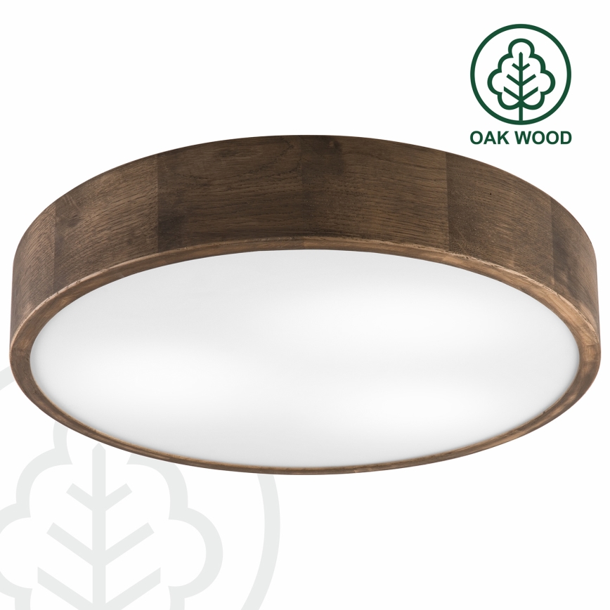Brilagi - Lámpara de techo LED CARVALHO 3xE27/60W/230V roble nogal Ø 47 cm