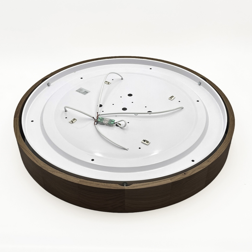 Brilagi - Lámpara de techo LED CARVALHO 4xE27/60W/230V, acabado roble/nogal, diámetro 57,5 cm