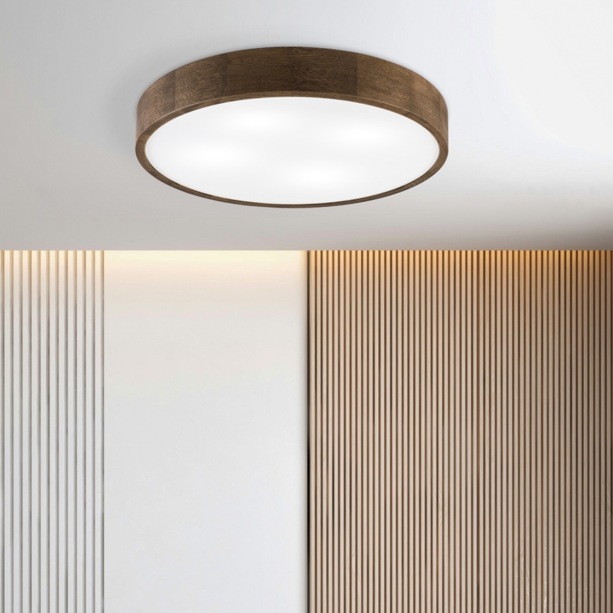 Brilagi - Lámpara de techo LED CARVALHO 4xE27/60W/230V nuez Ø 57,5 cm