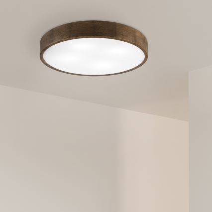 Brilagi - Lámpara de techo LED CARVALHO 4xE27/60W/230V nuez Ø 57,5 cm